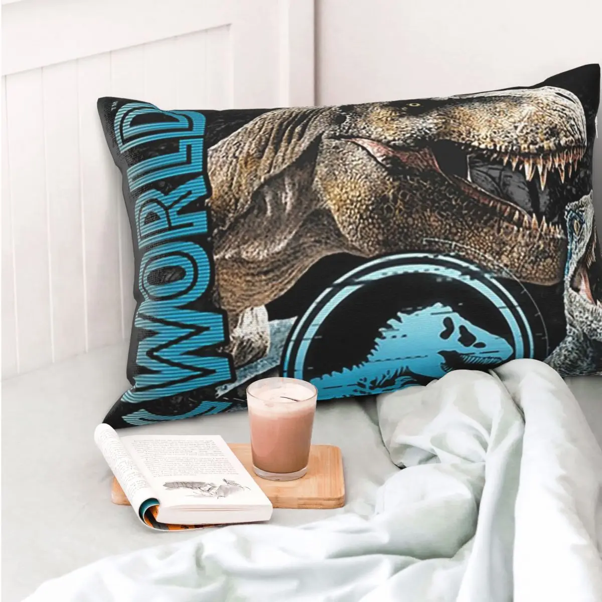 New Jurassic World Dinosaur Rectangle Pillowcase Cushion Cover Decor Bedroom Bed Home Comfort Throw Pillow