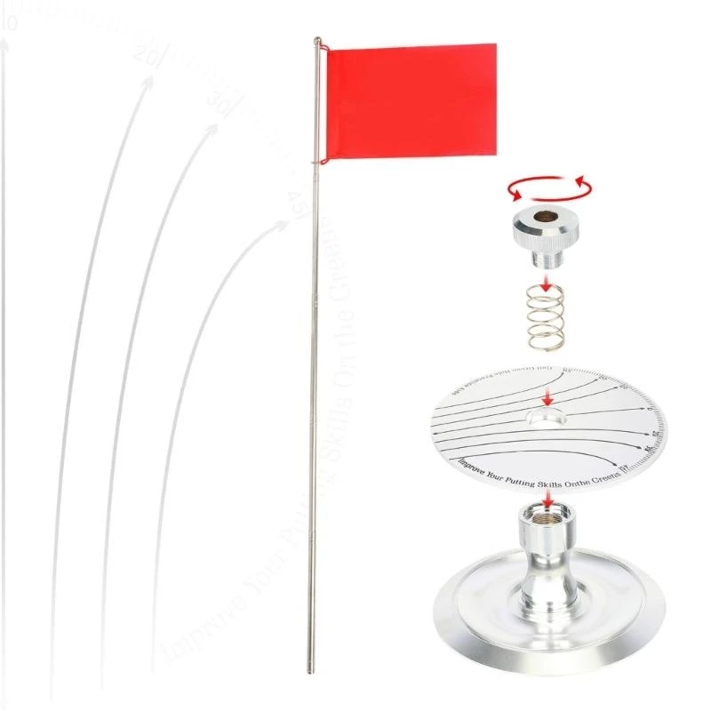 

R6FE Golf Pin Pin Flag Hole Cup Set выдвижной флаг для гольфа и чашка для крытого и наружного