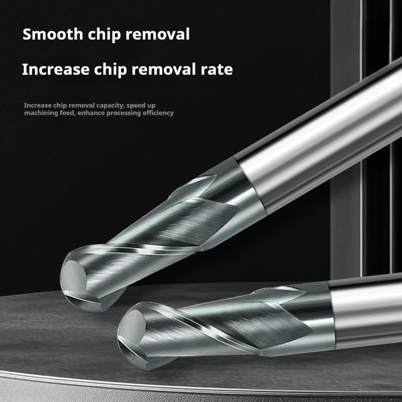 

HRC70 Ball Nose End Mill Tungsten Carbide CNC Router Bit Milling Cutter For Stainless Steel Hardened Steel Machining R0.5 6 8