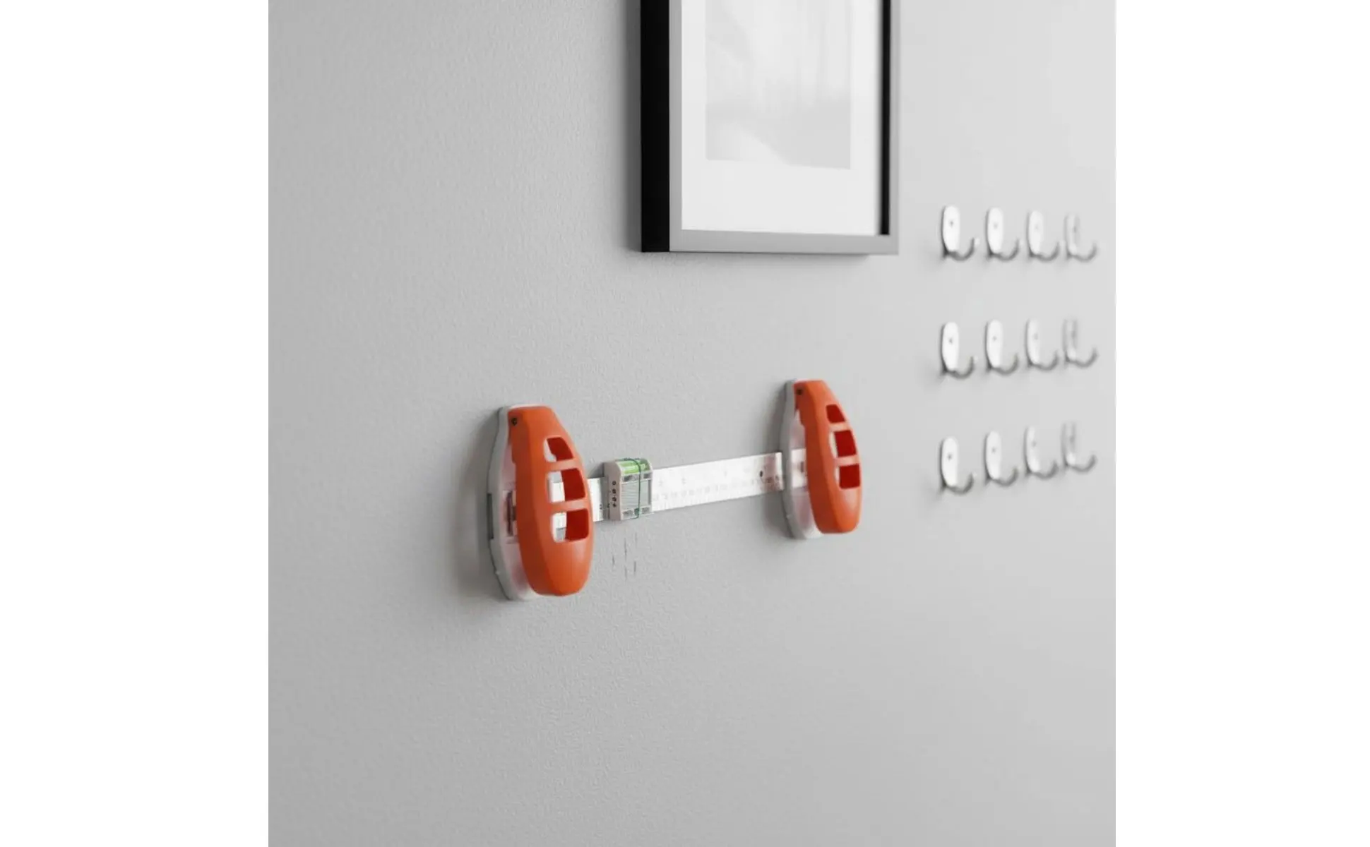 Picture Hanging Leveling Tool Ruler Precise Alignment Picture Hanger Tool with Leveling Tool Wall Frame Hanging Tool Sturdy ABS