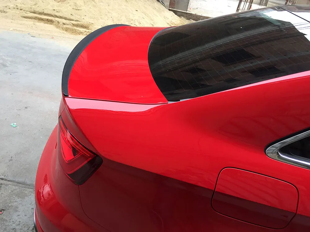 

Задний спойлер из углеродного волокна/FRP, накладка багажника, крылья для Audi A3 8V Sedan, 4-дверный спойлер 2014-2019 S3, стильный спойлер, автомобильные обвесы