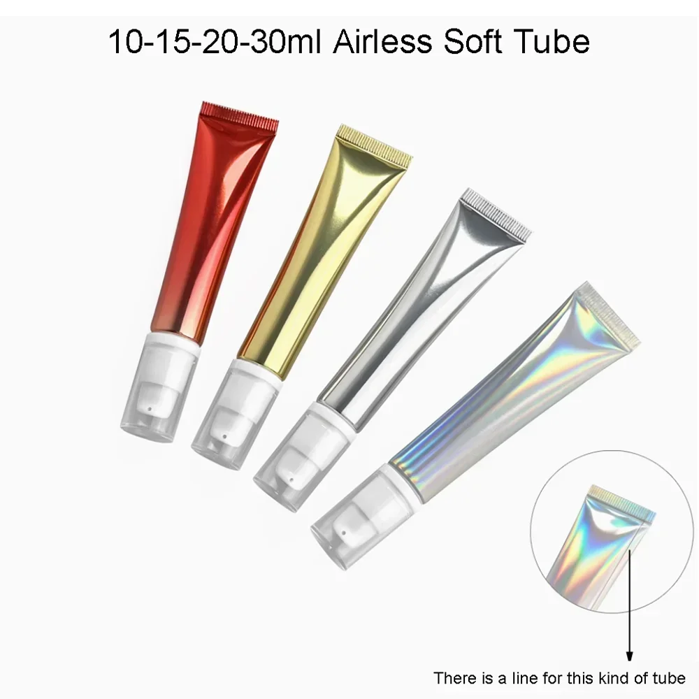 

10 мл, 15 мл, 20 г, 30 мл, безвоздушный насос, тюбик для сдавливания, косметическая вакуумная мягкая бутылка, солнцезащитный крем, сыворотка, лосьон, тональный крем, многоразовый контейнер