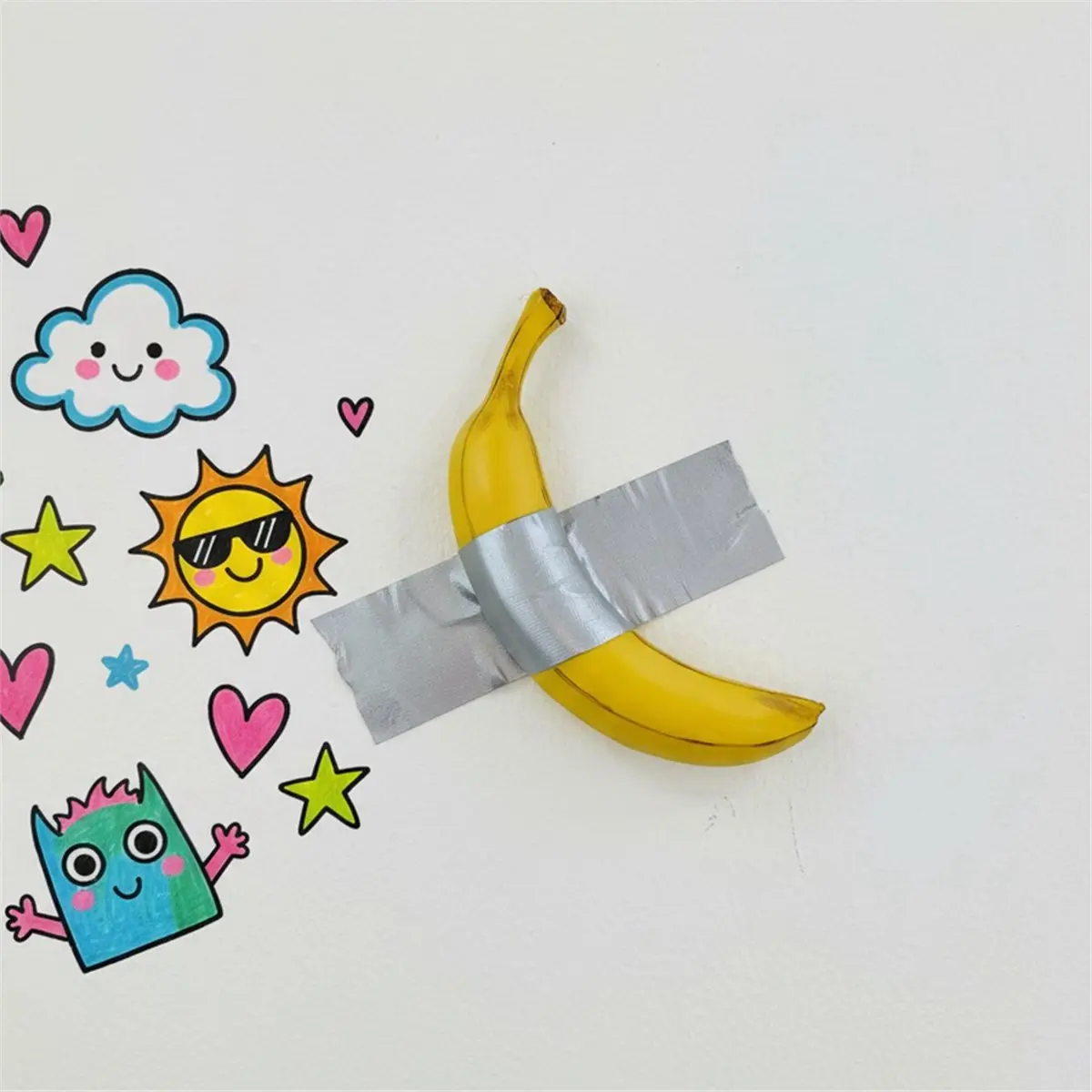 Home Tool Resin Tape Banana Comedian Figurine Wall Art Bathroom Living Room Kitchen Wall Decor Decoration Porch Entrance Interio