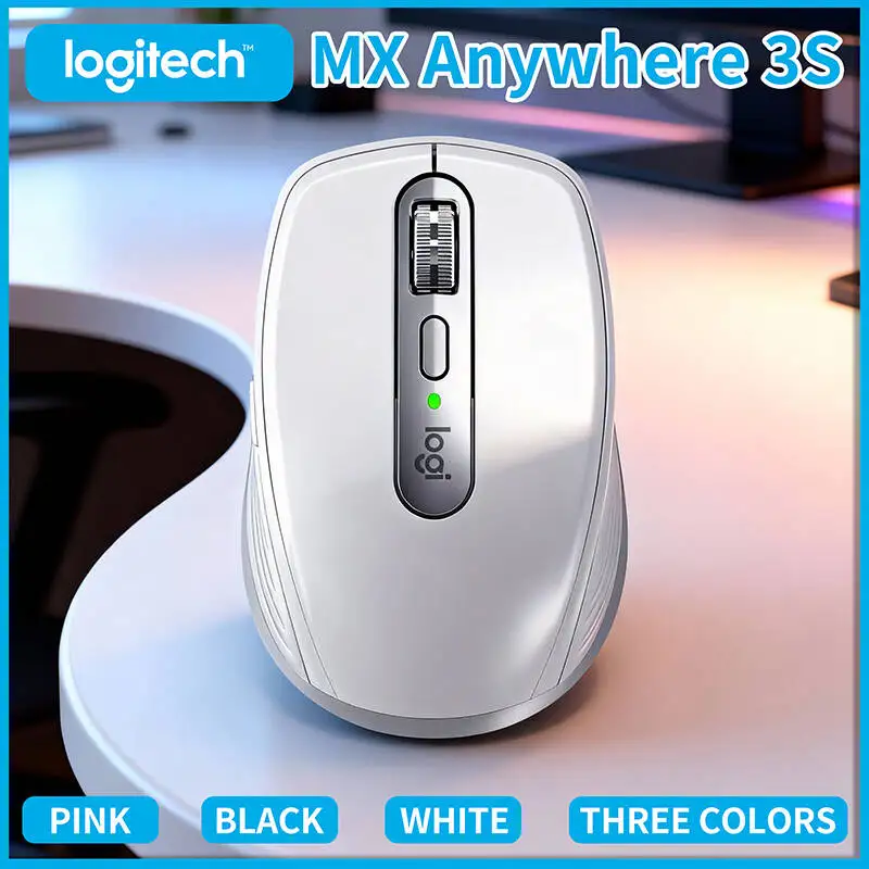 

Premium Logitech MX Anywhere 3S Mouse - 8K DPI, MagSpeed Scroll, Silent Click, 3-Device Sync for Home & Office