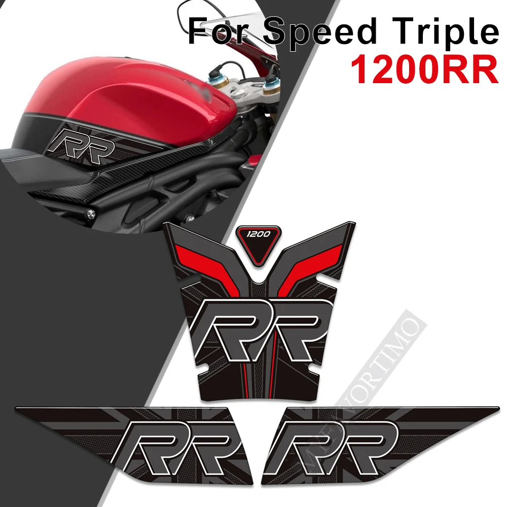 For Triumph Speed Triple 1200RR 1200 RR Fuel Oil Kit Knee Tank Pad Protector Stickers Motorcycle Decals