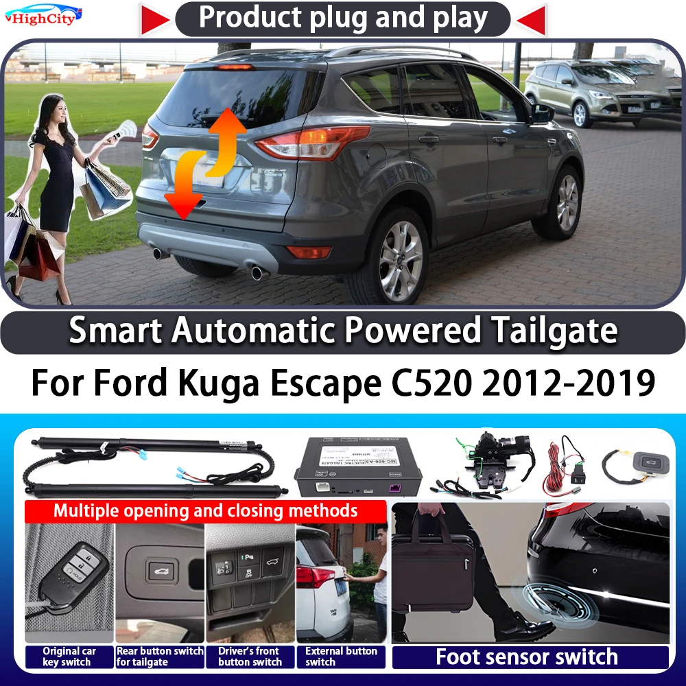 

For Ford Kuga Escape C520 2012-2019 Smart Automatic Powered Tailgate Key Control Trunk Lift Close Kit Electric Power Tailgate