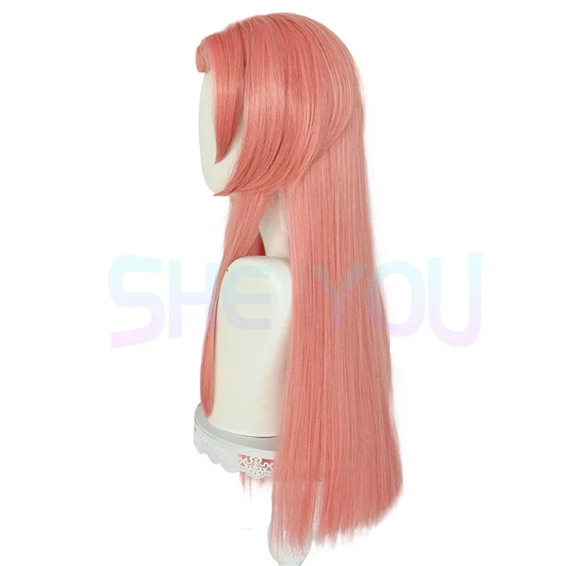 

CyHaruno Sakura Cosplay Wig Long Synthetic Hair Styled Anime Wig with Red Headwear + Free Wig Cap