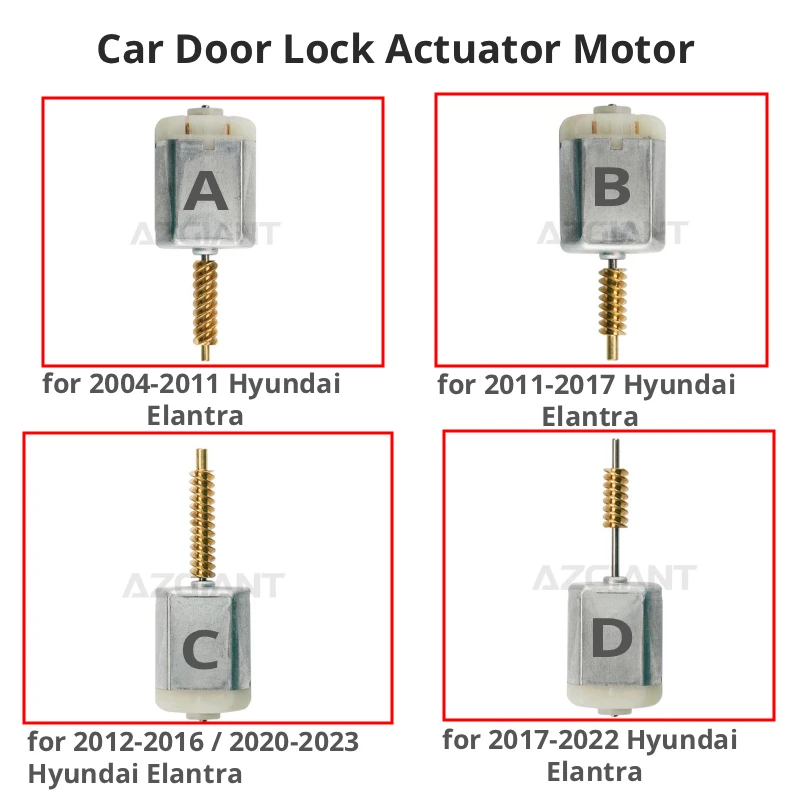 AZGIANT Electric Car Slide Door Lock Motor Replacement Parts Auto Central Control Latch Mechanism for Hyundai Elantra 1995-2023