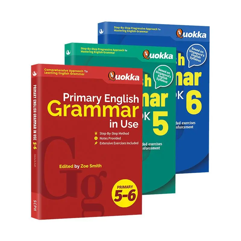 

English Grammar Textbook 3 Volumes Singapore English Primary School Grammar Textbook + Workbook Textbook