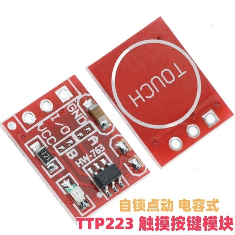 TTP223 touch button module, self-locking jog capacitive switch, single-channel transformation, high and low level output