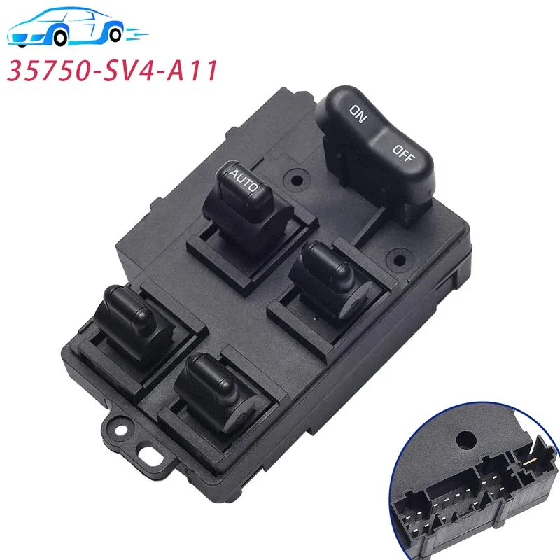 

35750-SV4-A11 For Honda Accord 1990-1995 1996 1997 Front Side Power Electric Master Window Switch Controller Button 35750SV4A11