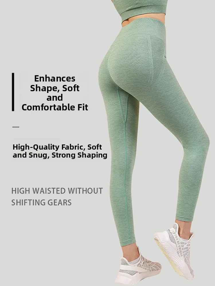 ハイウエスト・ハイエナジー・ヨガパンツ レディース タイトフィット カジュアル ロングパンツ 爆発的な桃尻ライン スポーツウェア