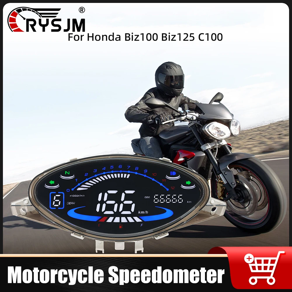 

12000RPM Motorcycle Odometer Speedometer Tachometer RPM Dashboard For Honda Biz 100 C100 1998-2005 Gilera Smash Full Cub 110