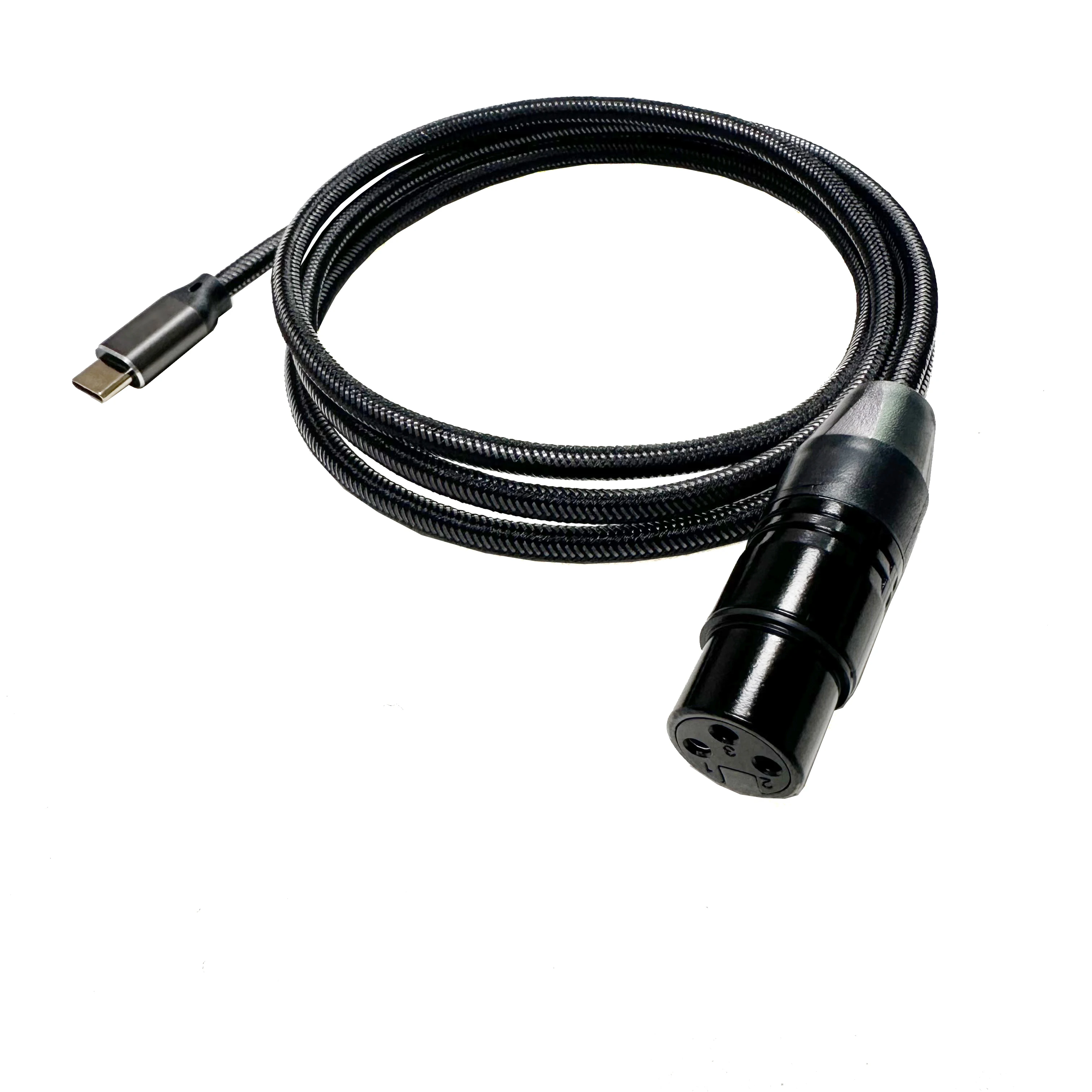 USB C to XLR Audio Cable, Type C Male to XLR Male/female Stereo Power Amplifier Braided Cable for Amplifier, Speaker, Mixer Cons