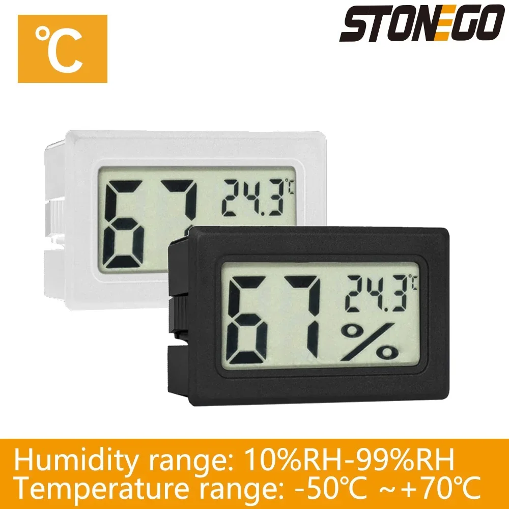 Mini Digital Hygrometer Gauge Indoor Thermometer LCD Monitor Temperature Outdoor Humidity Meter Display (℉) Display (℃) 1PC