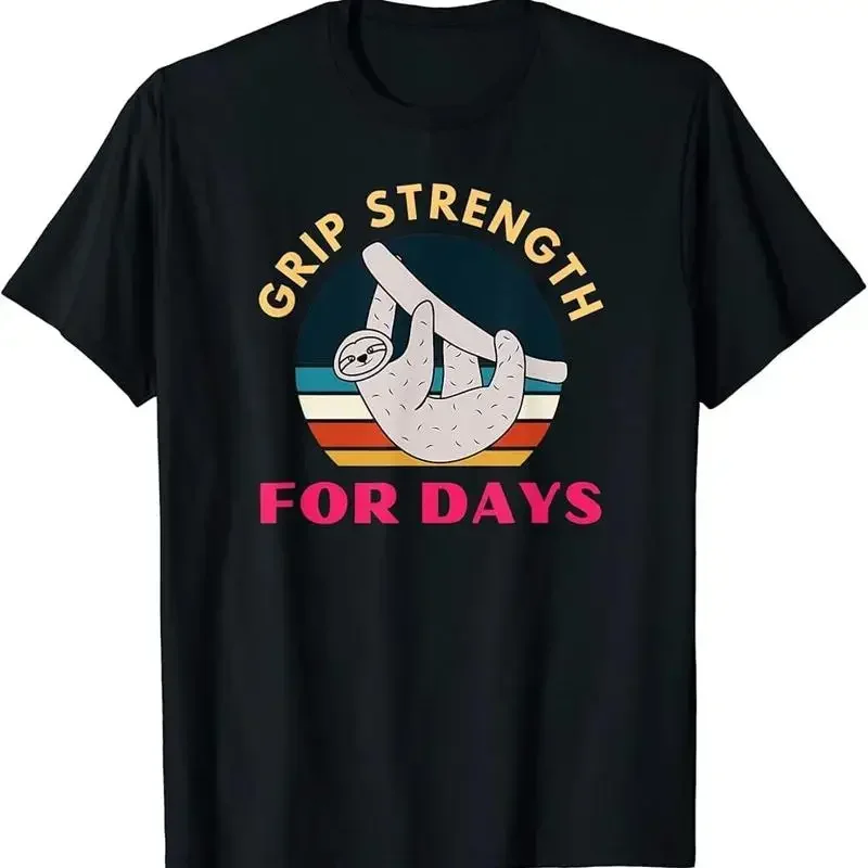 Grip Strength Climber Rock Climbing Bouldering Sloth T Shirt