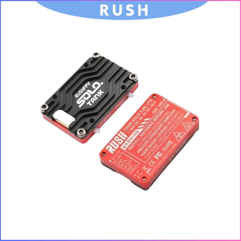 

RUSH Solo Tank 5.8GHz 1.6W VTX, CNC Aluminum Shell with Built-in Mic & Cooling Fan for Long Range FPV Drone