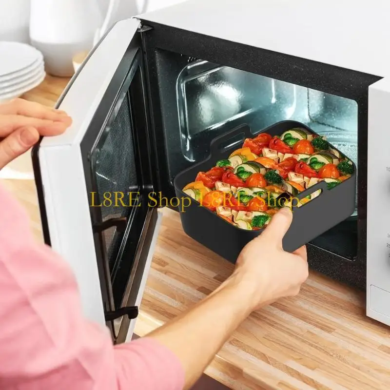 

L8RE Reusable Air Fryers Pad Baking Liners Silicone Air Fryers Basket Air Fryers Bowl