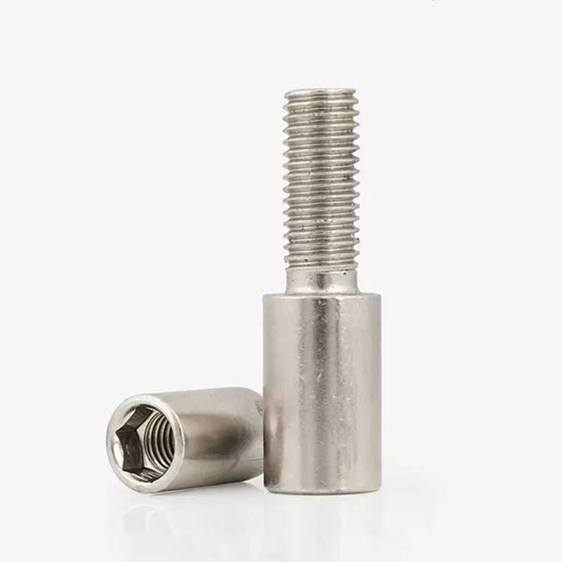 5Pcs M6 M8 M10 M12 Hexagon Socket Bolt Screw Male To Female Spacer Screw Half Thread Bolt Standoff Hardware Tools Fasteners