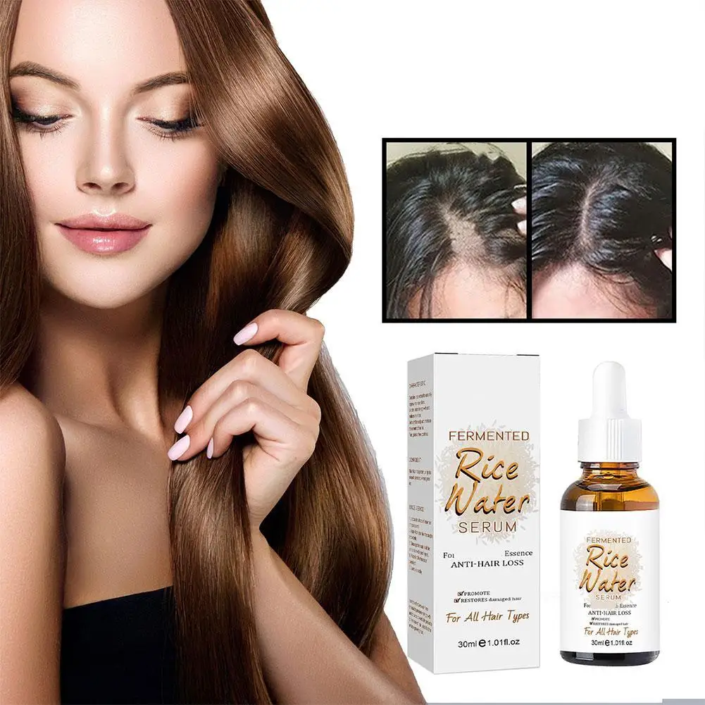 

Hair Care Spray Rice Water Fast Growing Prevent Alopecia Repair Dry Frizzy Damaged Nourish Roots Smooth Scalp Treatment Serum