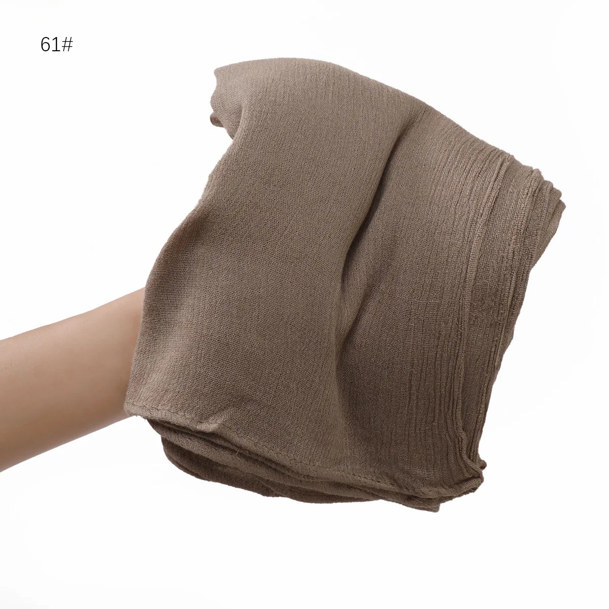 Frauen große Größe einfache feste Baumwolle Rayon Falte Hijab Schal Dame hochwertige Wickel und Schals Musulman Stirnband islamischen Turban
