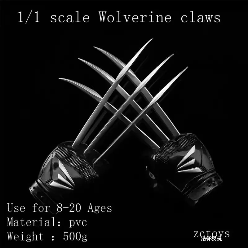 Anime Wearable Wolverine Wolf Claw Gloves Weapon Marvel X-Men Rubber Model Festival Cosplay Prop Children Toys Birthday Gifts