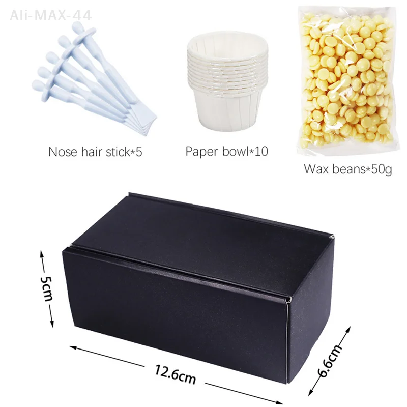 1Set Nose Facial Significant Hair Removal Trimmer Cleaning Beauty Nose Hair Removal Wax Beans Set Depilatory Waxing Pellet Kit