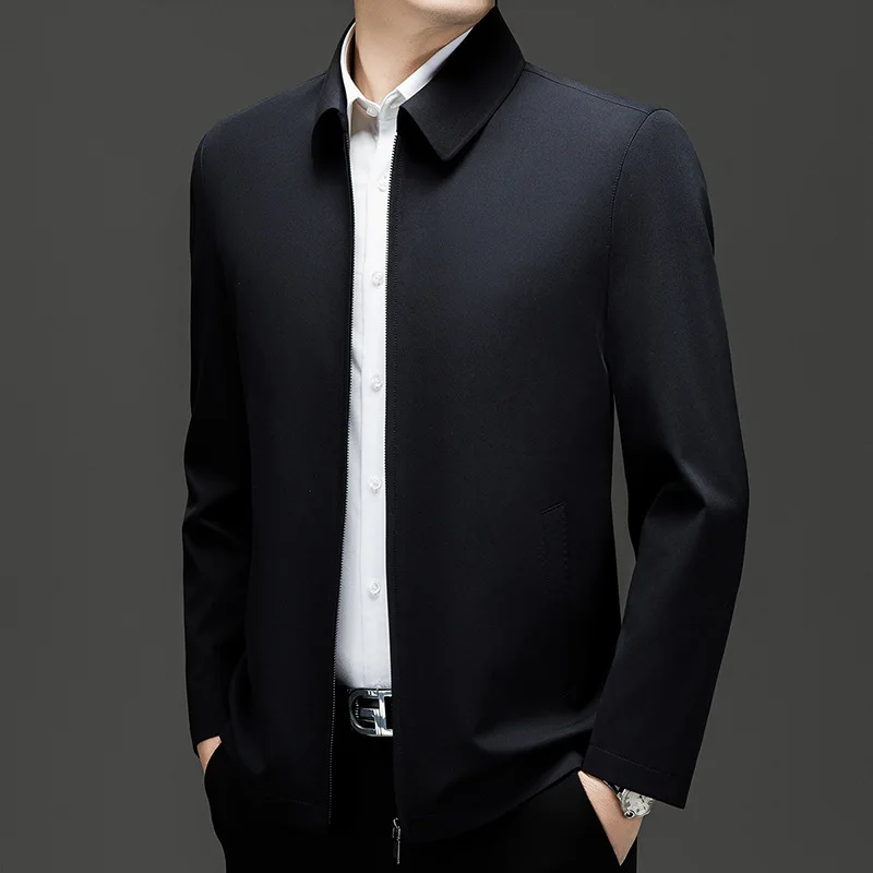 

Spring Autumn Wool Coat Men Business Dad Outfit Coat Men