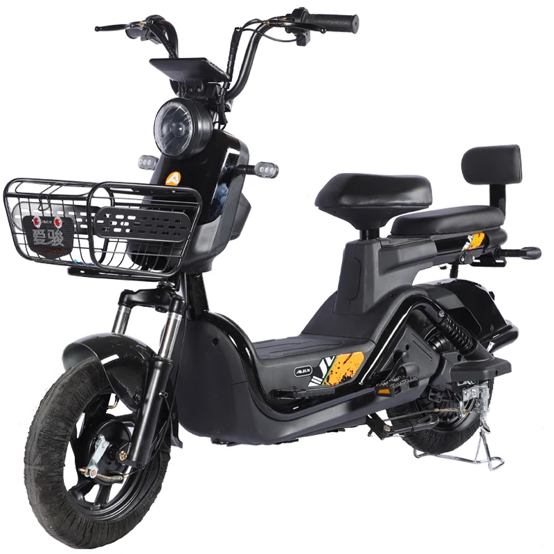 500W City Electric Bicycle with Rear Rack, 48V Passenger Seat E-Bike