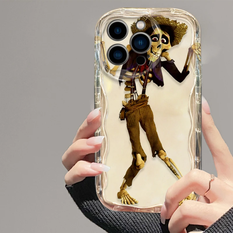 Disney Coco Cover For Apple iPhone 15 14 13 12 11 Pro X XR XS Max Plus 8 7 Plus SE Wave Oil Phone Case image 6