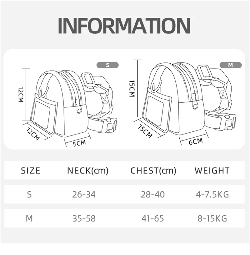 ペット用ハーネスカラー付きポータブルバックパック,アウトドアトラベル,犬用トレーニングバッグ,子犬用スナックバッグ,犬用ポーチ