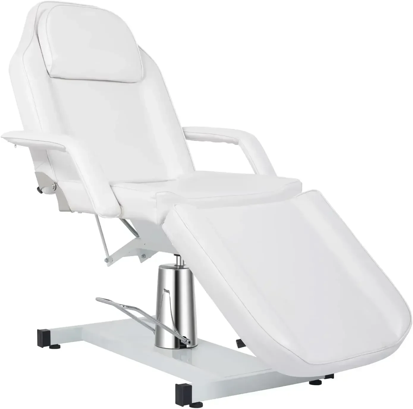 

Multi-Purpose 3-Section Tattoo Chair Esthetician Bed, Adjustable Beauty Salon Spa Equipment, Pink chair