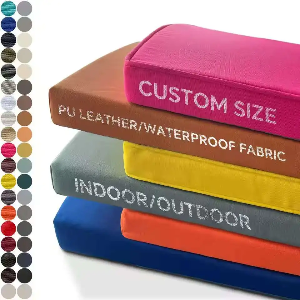 Custom Cushion Sofa Cushion Wooden Chair Cushion Cushions Bay Window Cushions Swing Cushion Zippers for Easy Removal Washing