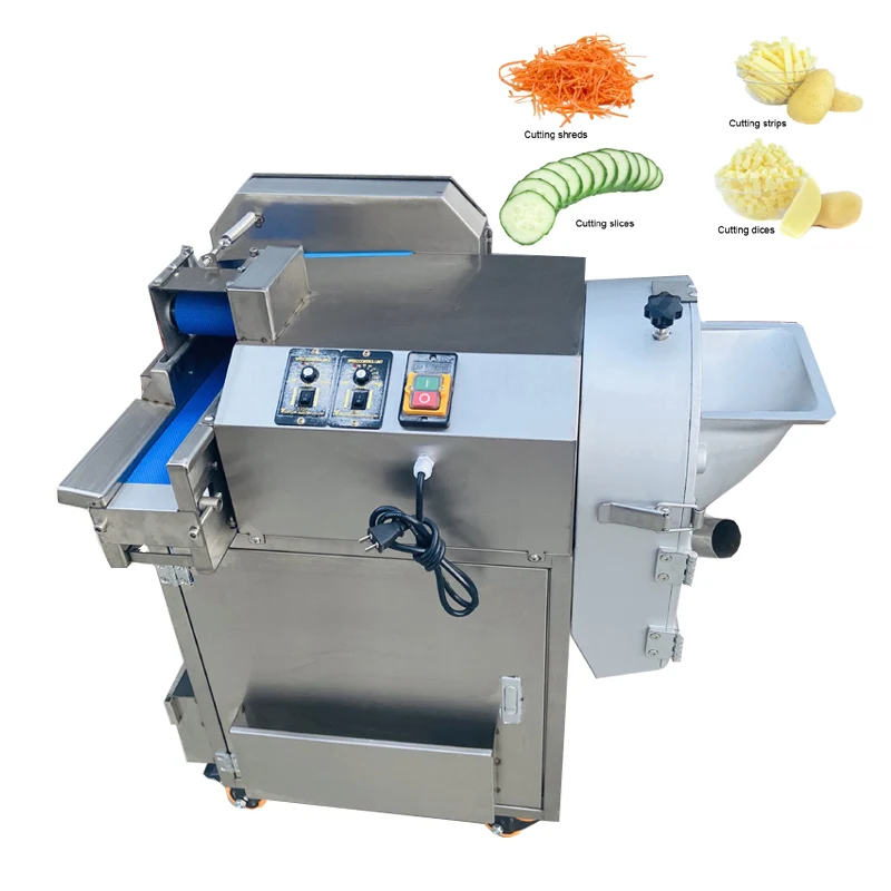 Multifunctional Stainless Steel Double-headed Restaurant Vegetable Cutter Commercial Vegetable Cutter Machine