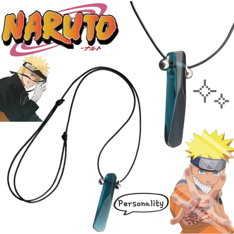 Collar de Naruto Uchiha Sasuke Uzumaki, Collar de Dibujos Animados, Bonito y Moderno, Personalizado, de Alta Calidad, Colgante para Parejas, Regalo
