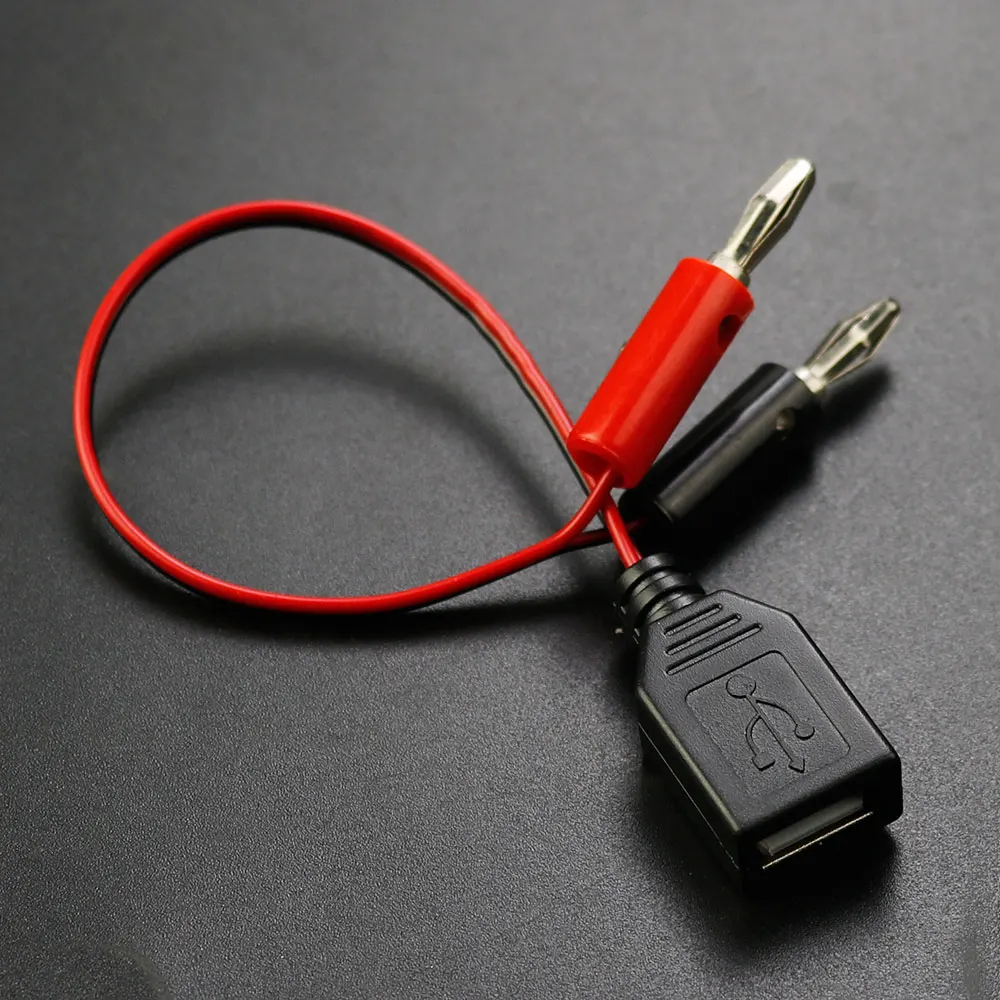 1PCS USB Male/Female to 4MM Banana Plug Test Lead A Female Charging Cable USB Socket to Banana Plug Connection Conductive Wire