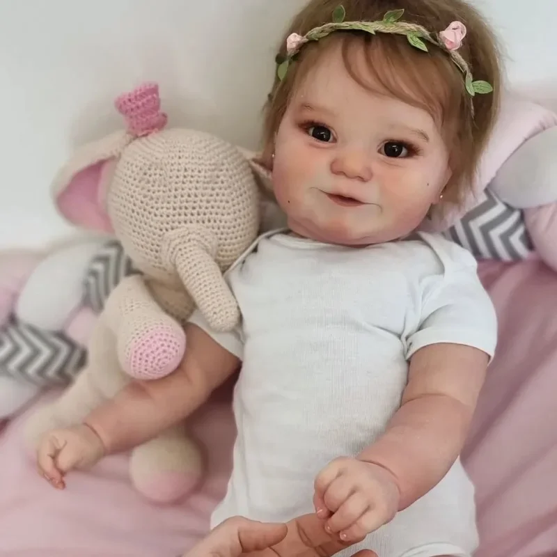 48cm Reborn Baby Dolls Maddie Soft Cuddly Body Realistyczna skóra 3D z widocznymi żyłami Wysokiej jakości ręcznie robiona lalka taka sama jak na zdjęciu