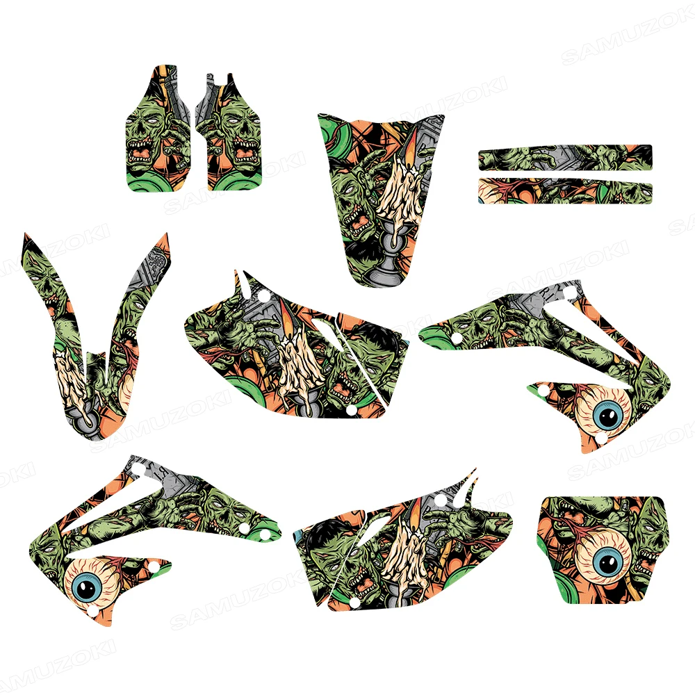 Motocross Deco Stickers Motorcycle Full Graphics Decals Kits Fit for Honda CRF450R CRF 450R 2002 - 2004 2003