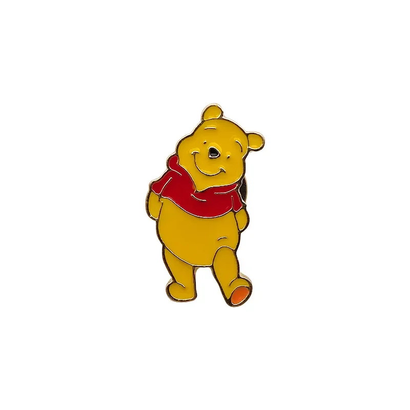 New Disney Winnie The Pooh Kawaii Metal Brooch Couple Cute Badge Personality Trend Accessorie Enamel Pin for Women Students Gift