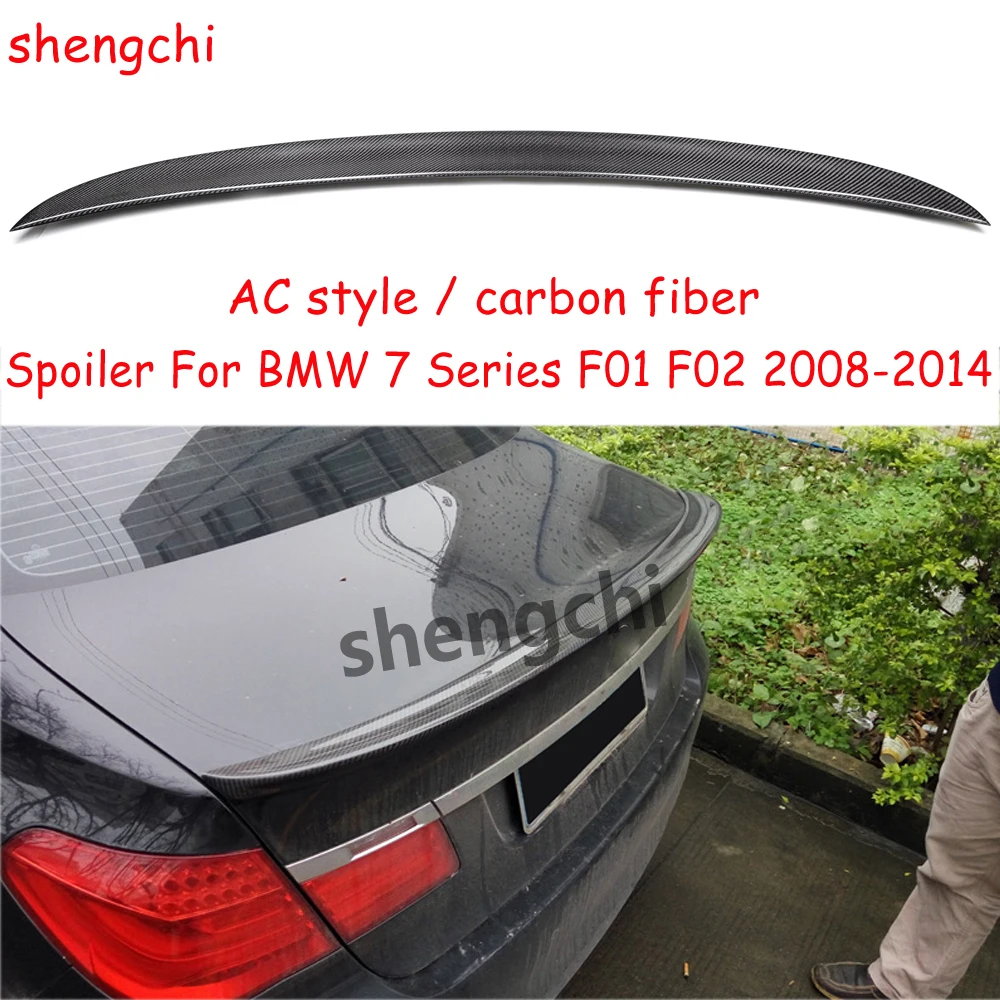 F01 AC Style Carbon Fiber Rear Trunk Spoiler Wings For BMW 7 Series F01 F02 730i 740i 750i 760i spoiler duck tail 2008-2014