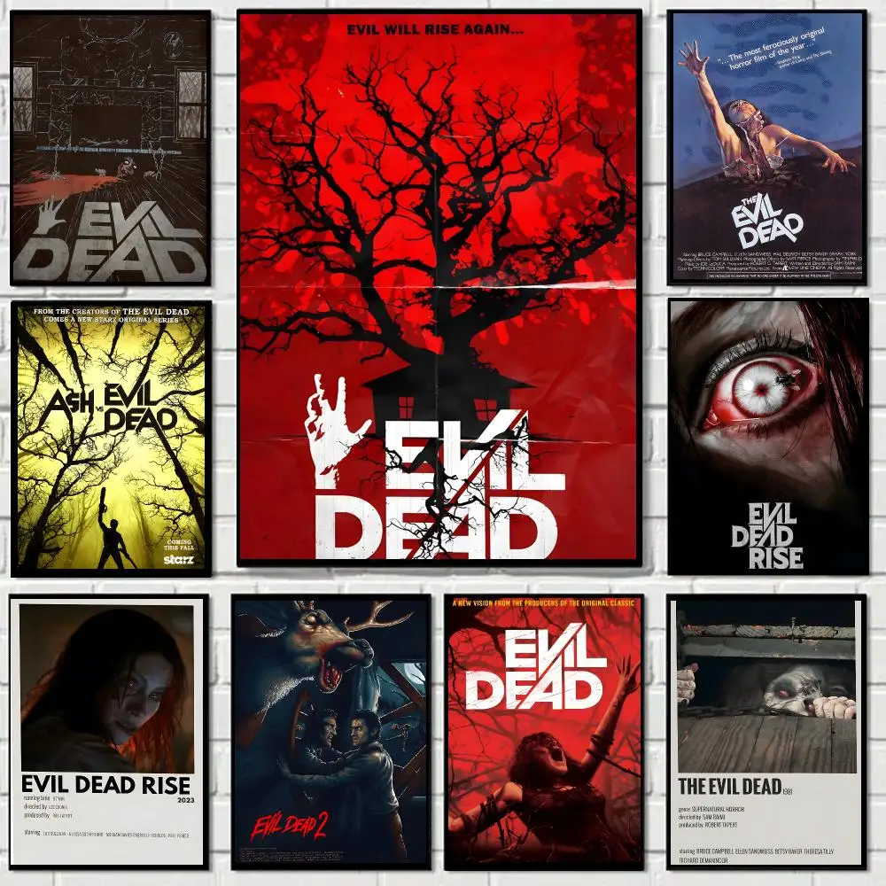 Movies ME-Evil Dead Poster Self-adhesive Decal Living Room Bedroom Party Bar Decor Moisture-proof Fade-resistant