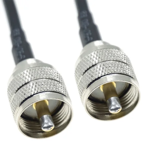 Imagen 2 del producto Cable de extensión de antena de puente coaxial, Conector de enchufe de 50cm, 1M, 5 metros, RG58, UHF, macho a UHF, PL259, PL-259