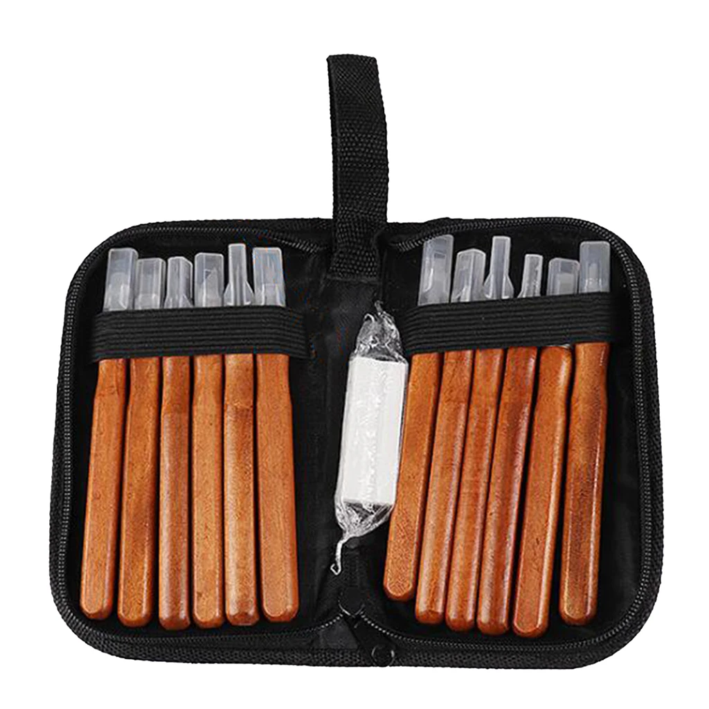 

12pcs Woodworking Carving Knife Carving Chisel Hand Craft Tools 12 Different Shape Size for DIY Basic Wood Cut