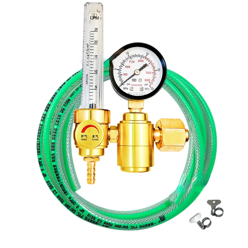 AR-121Y New standard flow meter argon pressure reducing valve with hose 25MPa high pressure gauge head