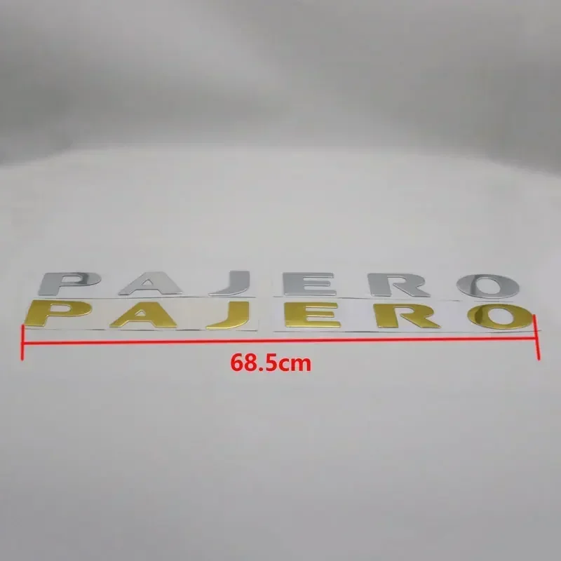For Pajero Emblem Car Sticker Auto Accessories Front Hood Chrome Silver Gold Black ABS Letters Badge Logo Nameplate