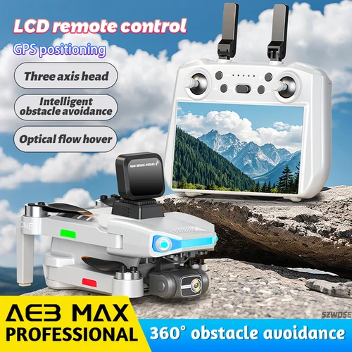 2025 新しい AE3 プロ Max+ GPS ドローン 8K デュアルカメラスクリーン 5G Wifi FPV 3 軸ジンバル障害物回避 Quadcopter RC Dron おもちゃ