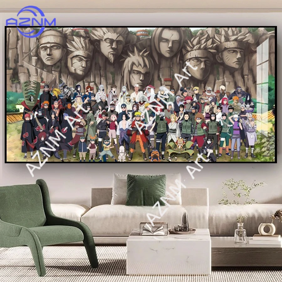 1 Stück Naruto Familienporträt Dekorationsgemälde von XiaoOrganization Naruto Wohnzimmer Nachttisch Wandbild Cartoon Anime Poster Wanddekoration