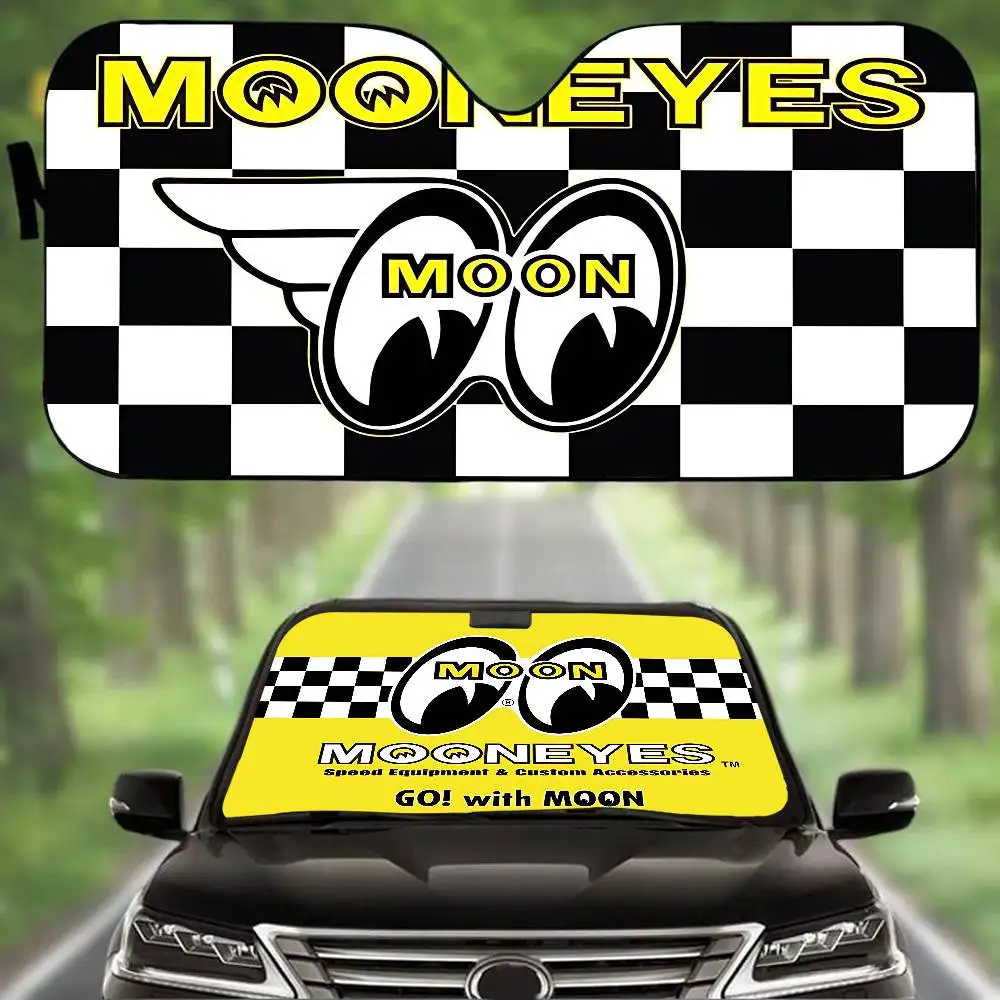 

Car Modification Brand M-Mooneyes Car Windshield Foldable Sun Shade Cover Block Reflector Portable Breathable Anti UV Protector