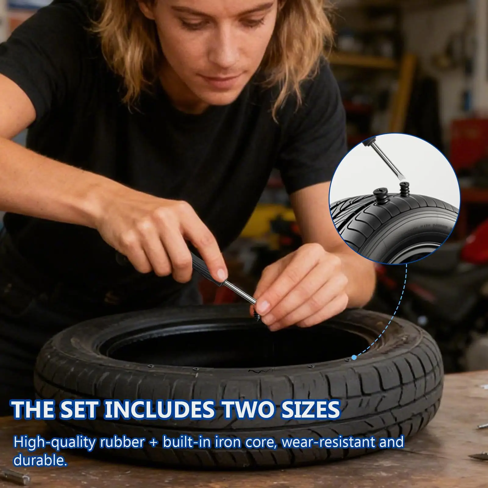 Tire Repair Screws Fast Mending Fix Tool Tire Repair Nail Roadside Long Distance Travel Daily Commuting Camping Highway Driving