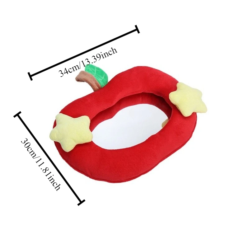 1 قطعة مرآة ماكياج التفاح الاكريليك جديد عنبر غرفة نوم الحائط مضمد مرآة السلع المنزلية الديكور #6